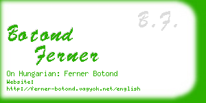 botond ferner business card